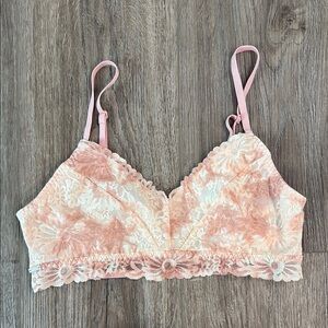 PINK Victoria's Secret Lace Bralette - Peach and Cream